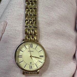 Fossil Gold Tone Watch with Roman Numerals